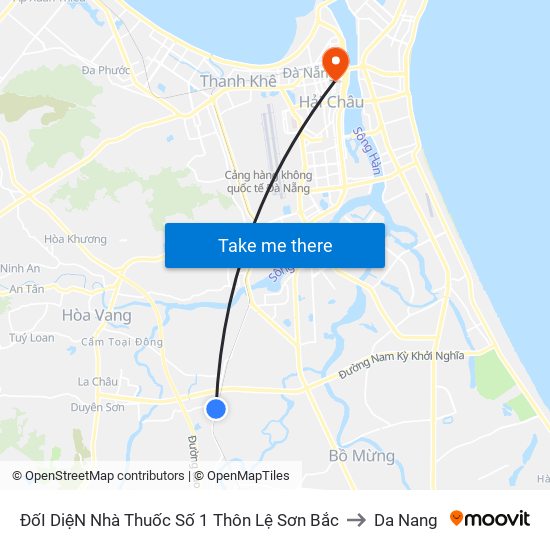 ĐốI DiệN Nhà Thuốc Số 1 Thôn Lệ Sơn Bắc to Da Nang map