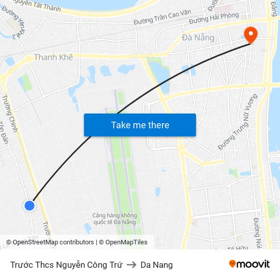 Trước Thcs Nguyễn Công Trứ to Da Nang map