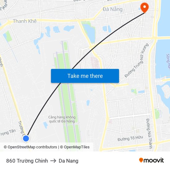860 Trường Chinh to Da Nang map