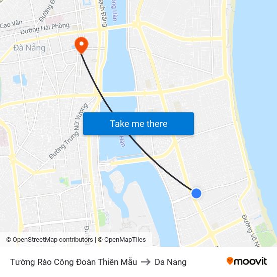Tường Rào Công Đoàn Thiên Mẫu to Da Nang map