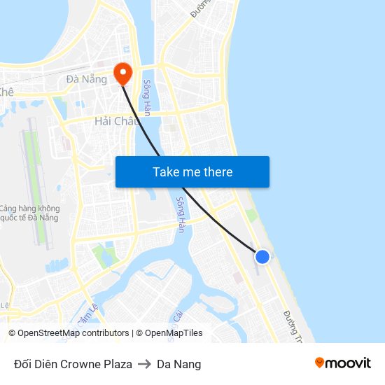 Đối Diên Crowne Plaza to Da Nang map