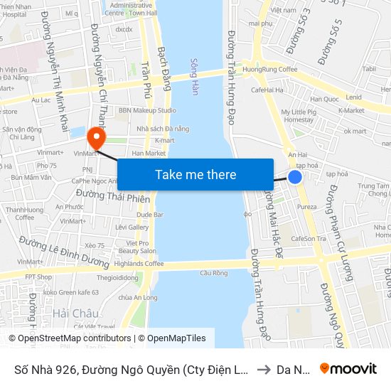 Số Nhà 926, Đường Ngô Quyền (Cty Điện Lực Sơn Trà) to Da Nang map