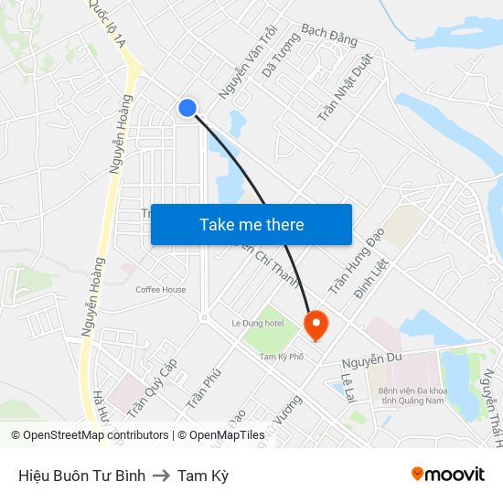 Hiệu Buôn Tư Bình to Tam Kỳ map