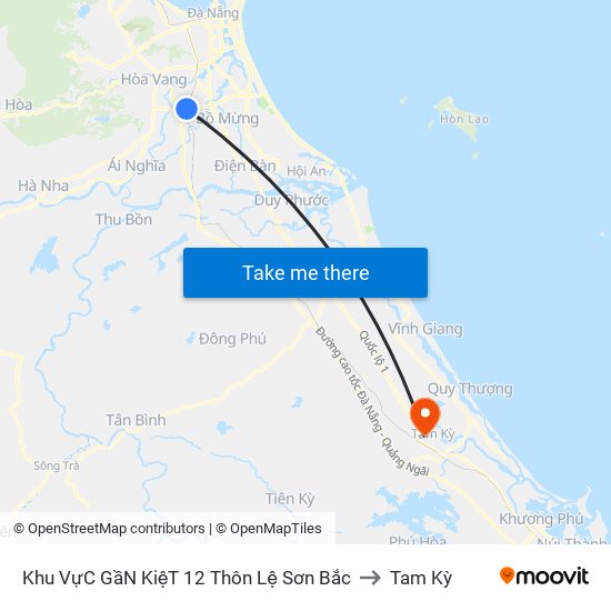 Khu VựC GầN KiệT 12 Thôn Lệ Sơn Bắc to Tam Kỳ map