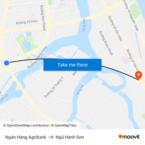 Ngân Hàng Agribank to Ngũ Hành Sơn map