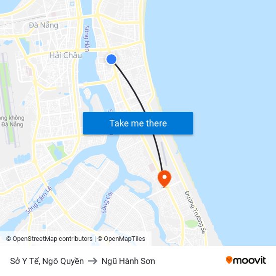 Sở Y Tế, Ngô Quyền to Ngũ Hành Sơn map