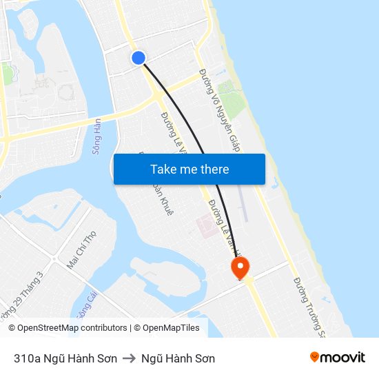 310a Ngũ Hành Sơn to Ngũ Hành Sơn map