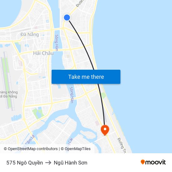 575 Ngô Quyền to Ngũ Hành Sơn map