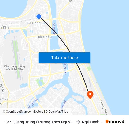 136 Quang Trung (Trường Thcs Nguyễn Huệ) to Ngũ Hành Sơn map