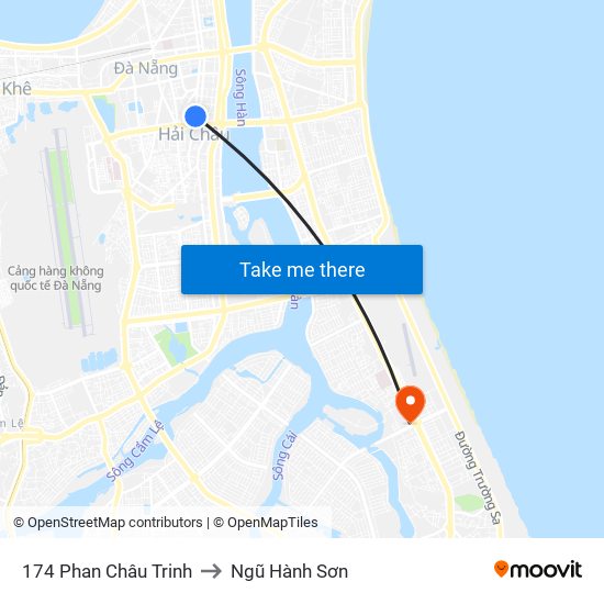 174 Phan Châu Trinh to Ngũ Hành Sơn map