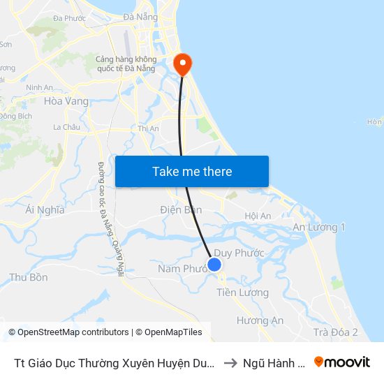 Tt Giáo Dục Thường Xuyên Huyện Duy Xuyên to Ngũ Hành Sơn map