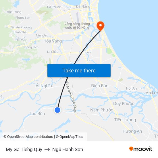 Mỳ Gà Tiếng Quý to Ngũ Hành Sơn map