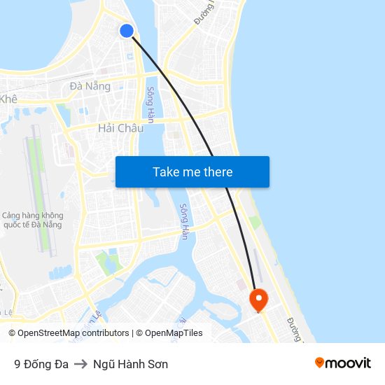 9 Đống Đa to Ngũ Hành Sơn map