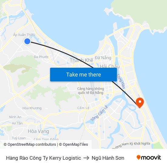 Hàng Rào Công Ty Kerry Logistic to Ngũ Hành Sơn map