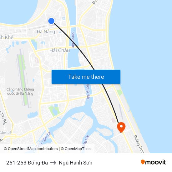 251-253 Đống Đa to Ngũ Hành Sơn map