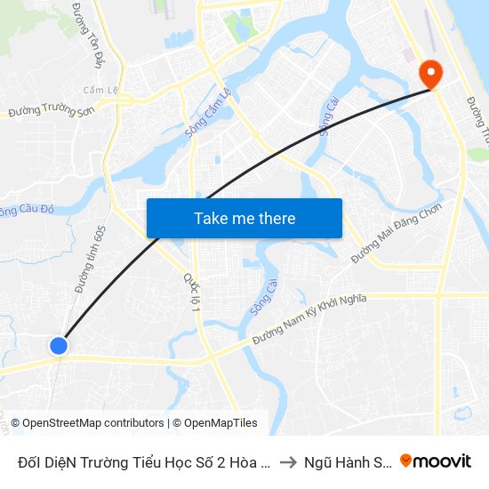 ĐốI DiệN Trường Tiểu Học Số 2 Hòa Tiến to Ngũ Hành Sơn map