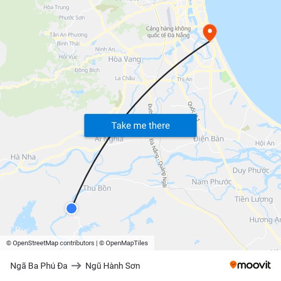 Ngã Ba Phú Đa to Ngũ Hành Sơn map