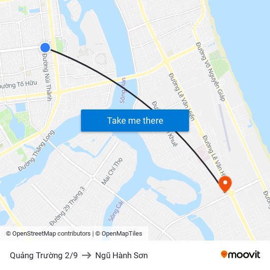 Quảng Trường 2/9 to Ngũ Hành Sơn map