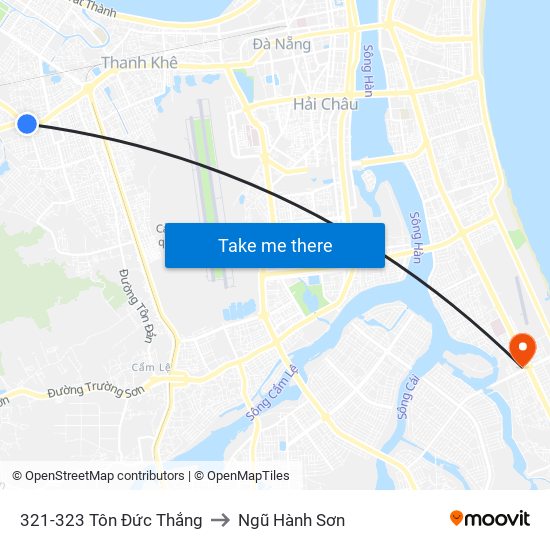 321-323 Tôn Đức Thắng to Ngũ Hành Sơn map