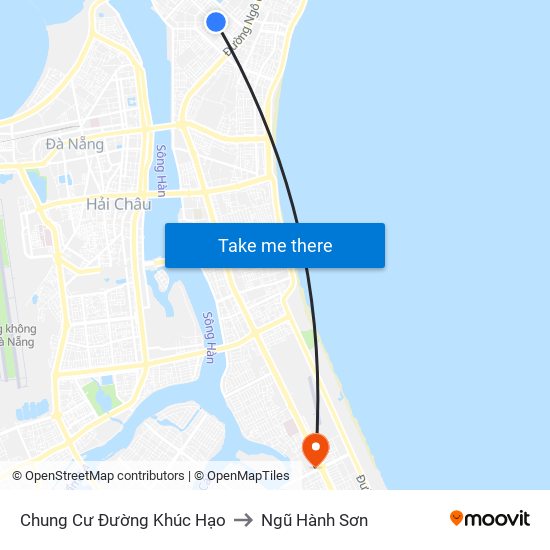 Chung Cư Đường Khúc Hạo to Ngũ Hành Sơn map