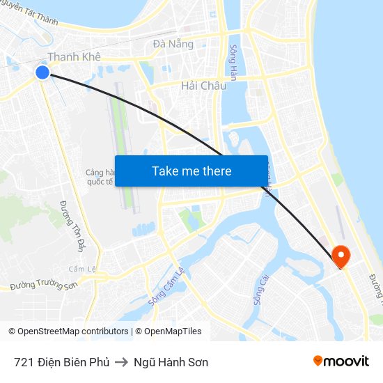 721 Điện Biên Phủ to Ngũ Hành Sơn map