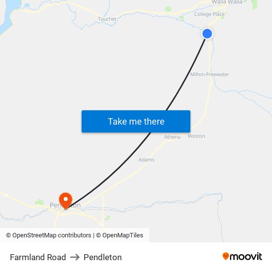 Farmland Road to Pendleton map