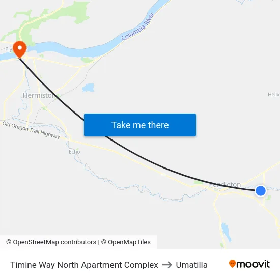 Timine Way North Apartment Complex to Umatilla map
