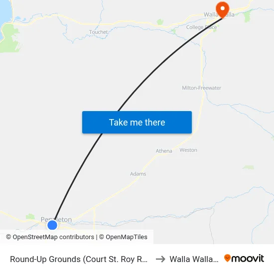 Round-Up Grounds (Court St. Roy Railey Park to Walla Walla, WA map