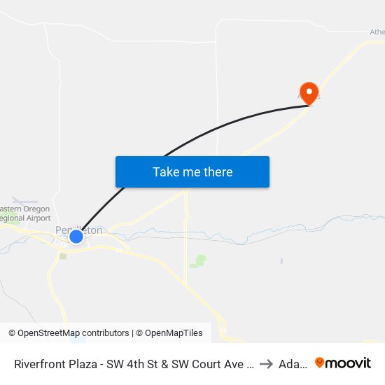 Riverfront Plaza - SW 4th St & SW Court Ave (Pendleton) to Adams map