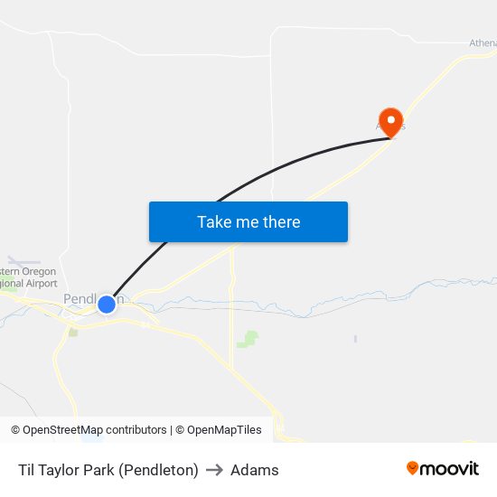 Til Taylor Park (Pendleton) to Adams map