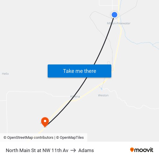 North Main St at NW 11th Av to Adams map