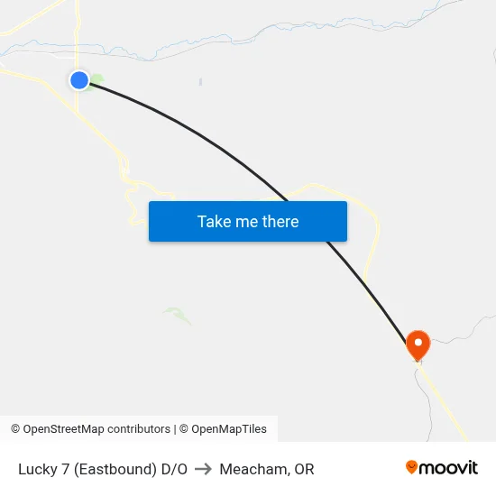 Lucky 7 (Eastbound) D/O to Meacham, OR map