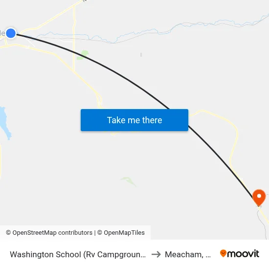Washington School (Rv Campground) to Meacham, OR map