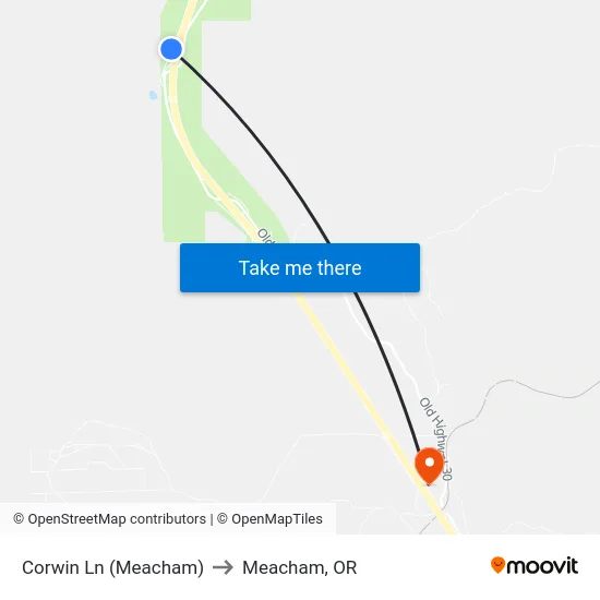 Corwin Ln (Meacham) to Meacham, OR map