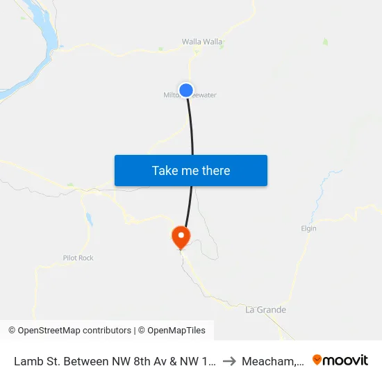 Lamb St. Between NW 8th Av & NW 10th Av to Meacham, OR map