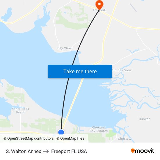 S. Walton Annex to Freeport FL USA map