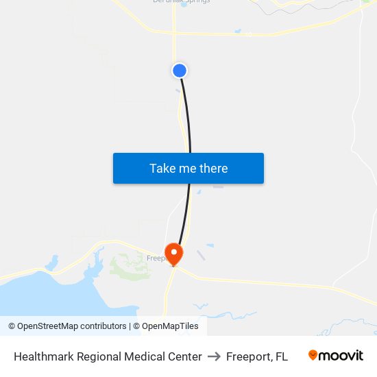 Healthmark Regional Medical Center to Freeport, FL map