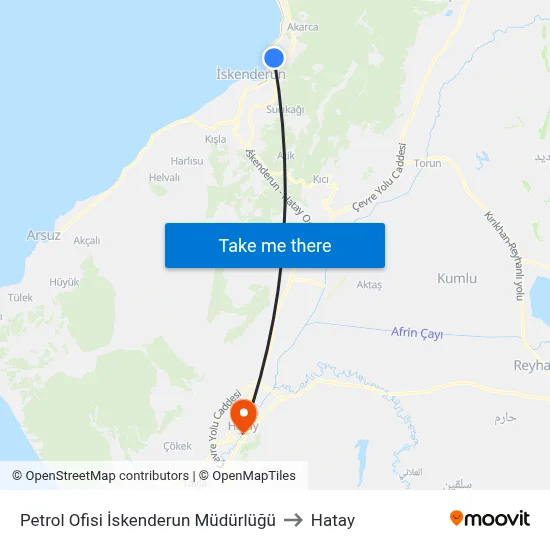 Petrol Ofisi İskenderun Müdürlüğü to Hatay map