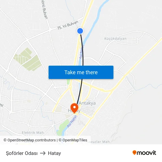 Şoförler Odası to Hatay map