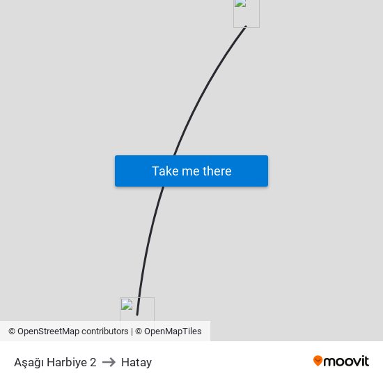 Aşağı Harbiye 2 to Hatay map