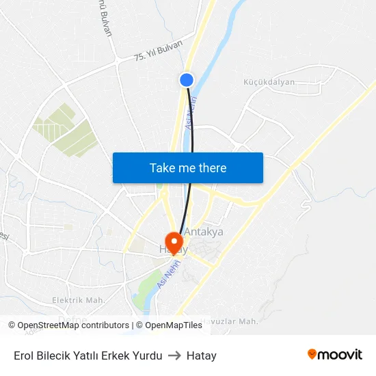 Erol Bilecik Yatılı Erkek Yurdu to Hatay map