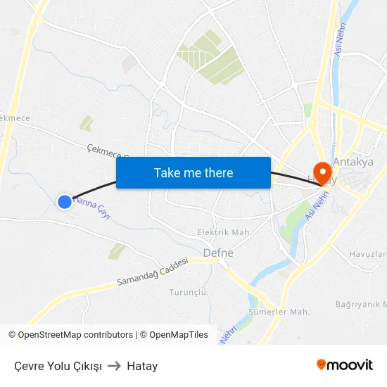 Çevre Yolu Çıkışı to Hatay map