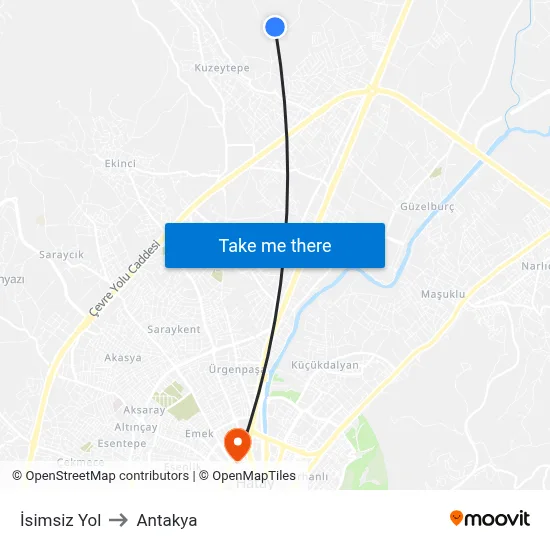 İsimsiz Yol to Antakya map
