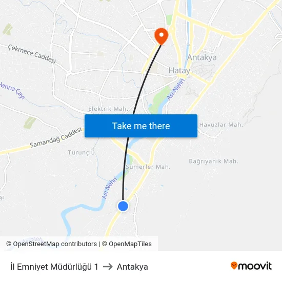 İl Emniyet Müdürlüğü 1 to Antakya map