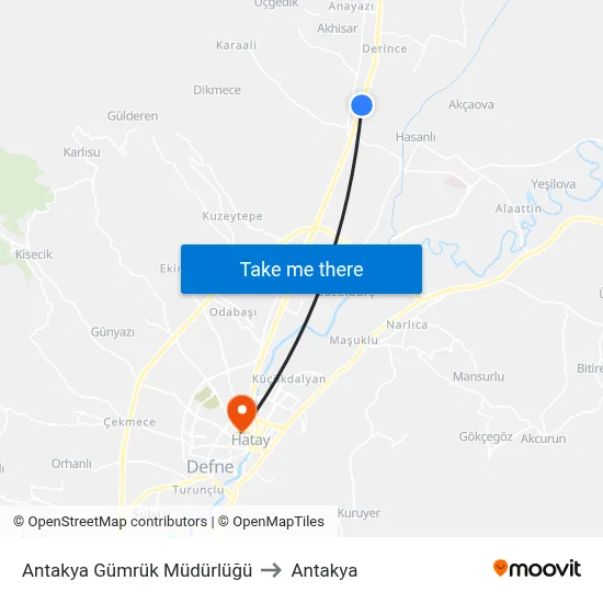 Antakya Gümrük Müdürlüğü to Antakya map