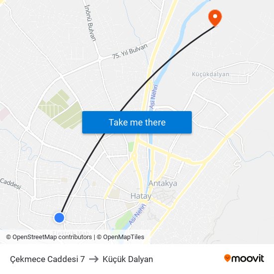 Çekmece Caddesi 7 to Küçük Dalyan map