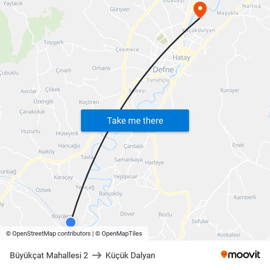 Büyükçat Mahallesi 2 to Küçük Dalyan map