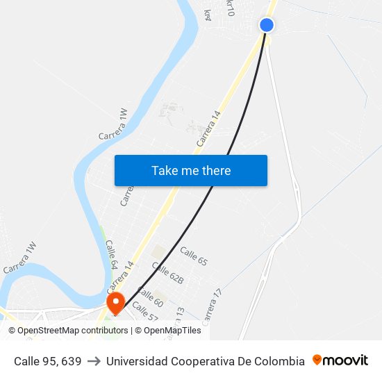 Calle 95, 639 to Universidad Cooperativa De Colombia map