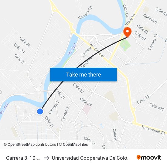 Carrera 3, 10-54 to Universidad Cooperativa De Colombia map