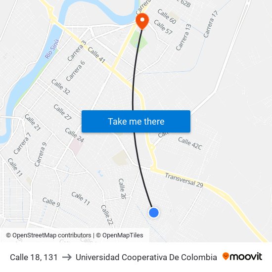 Calle 18, 131 to Universidad Cooperativa De Colombia map